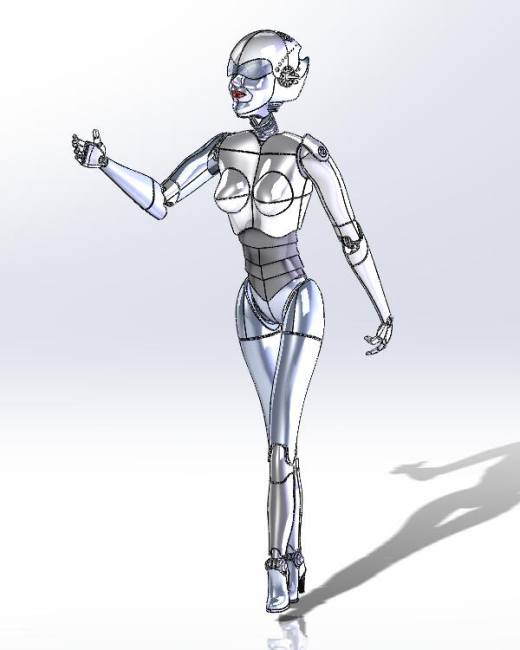 女性机器人模型