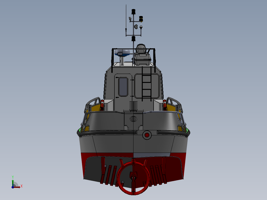 标准拖船拖轮3D