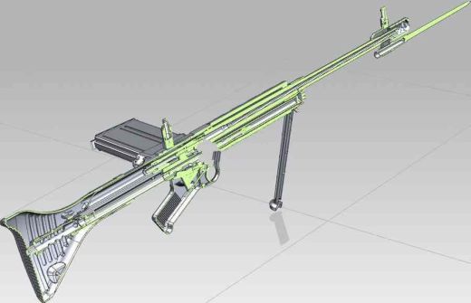 【2170】FG-42伞兵步枪UG设计