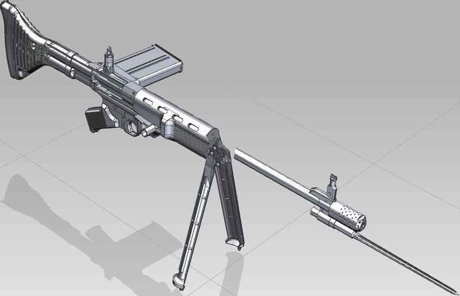 【2170】FG-42伞兵步枪UG设计