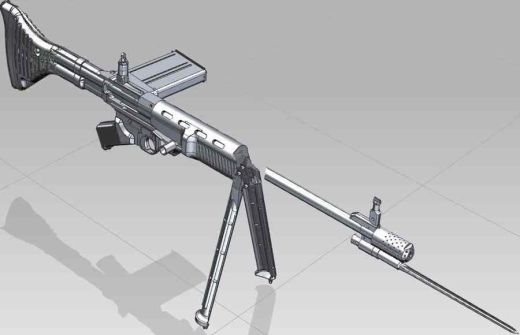 【2170】FG-42伞兵步枪UG设计缩略图