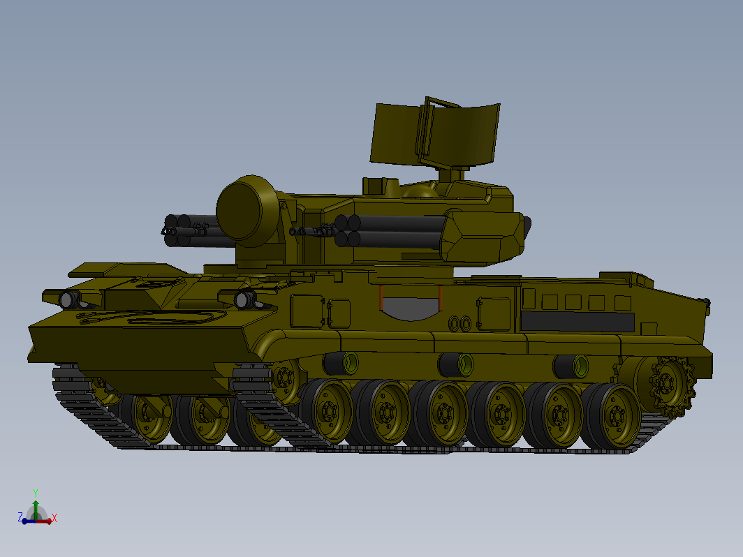 ZRK Tunguska坦克模型