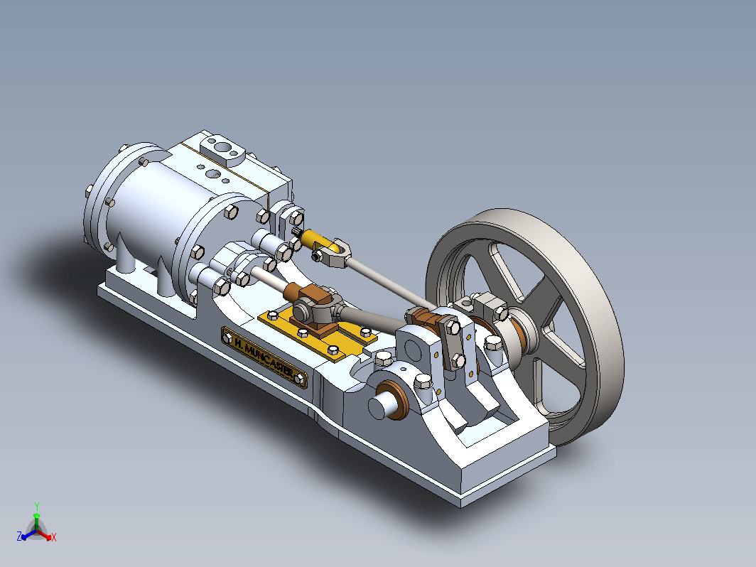 Horizontal Mill Steam Engine单缸卧式蒸汽机