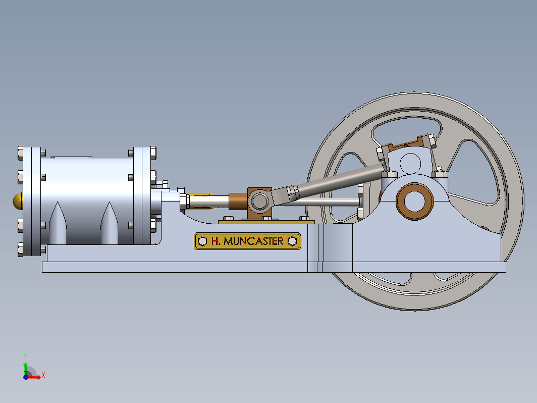 Horizontal Mill Steam Engine单缸卧式蒸汽机