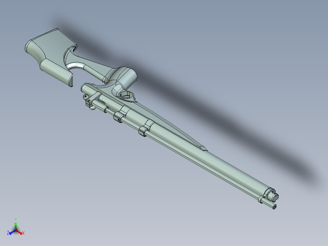 【2291】PCP气枪25口径（6.35mm）UG设计