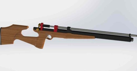 【2291】PCP气枪25口径（6.35mm）UG设计缩略图