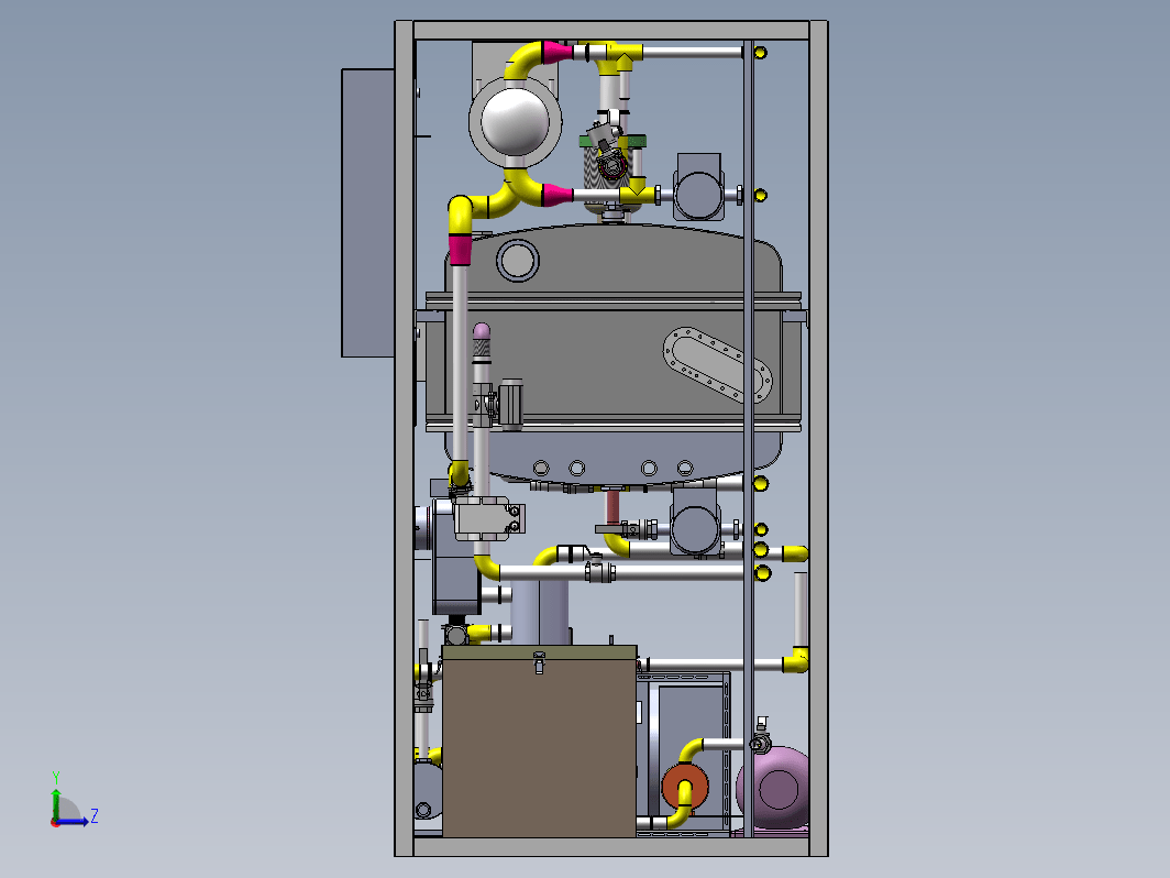 粪便(污水)生化处理装置蒸发器3D