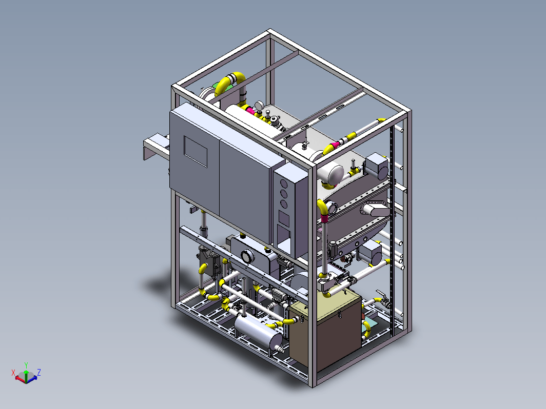 粪便(污水)生化处理装置蒸发器3D