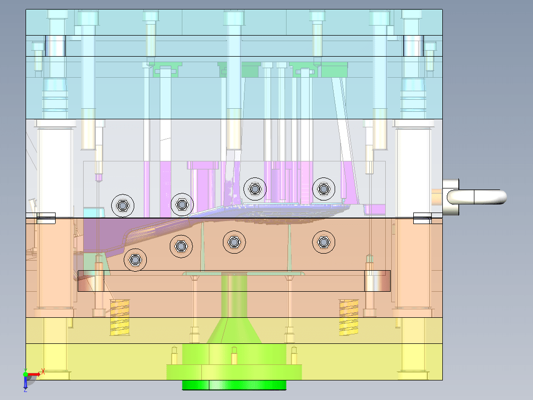 洒水器塑料模具catia设计