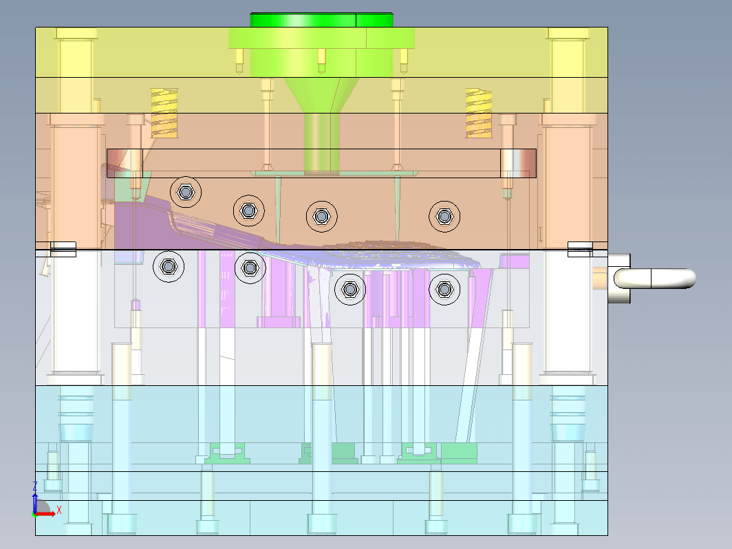 洒水器塑料模具catia设计