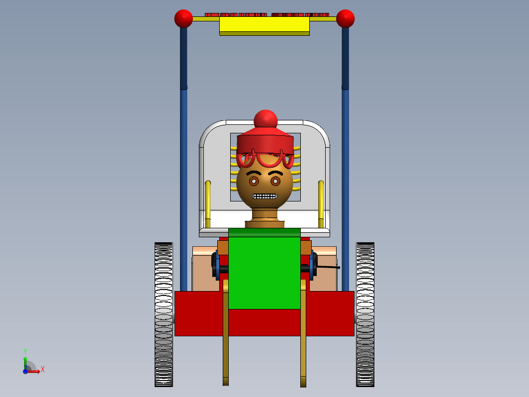 人偶拉车小玩具