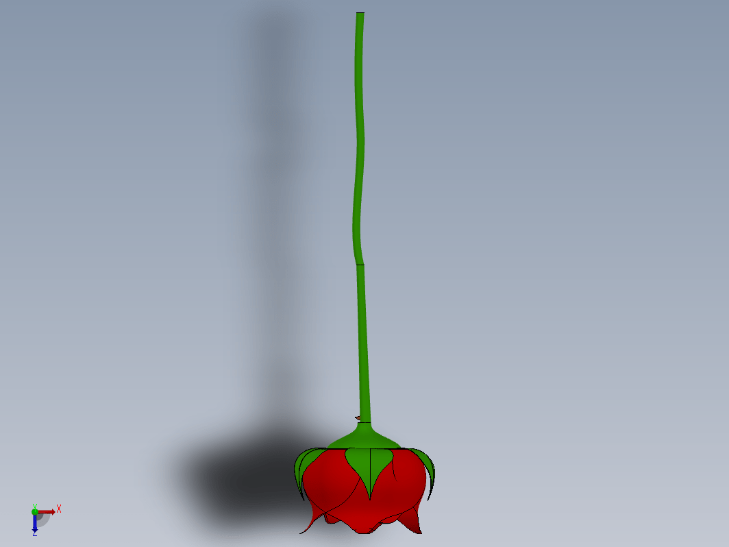 一只Rose玫瑰花3D