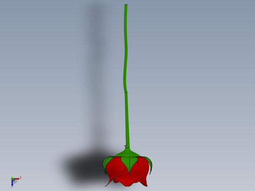 一只Rose玫瑰花3D缩略图