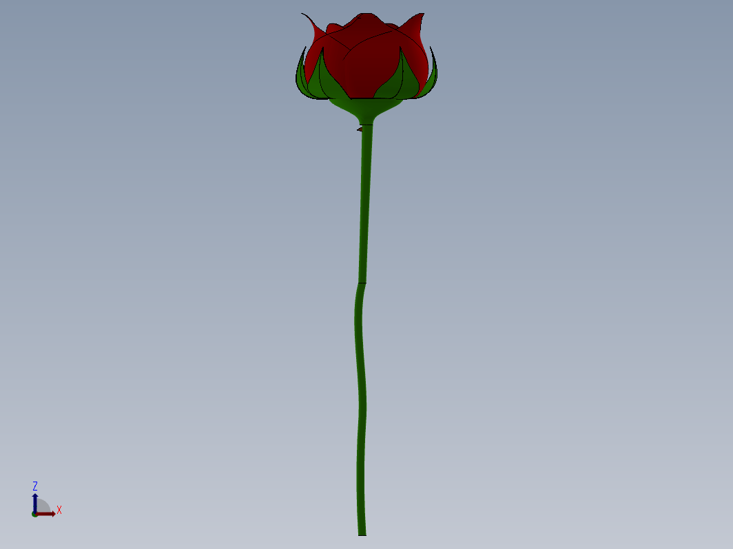 一只Rose玫瑰花3D