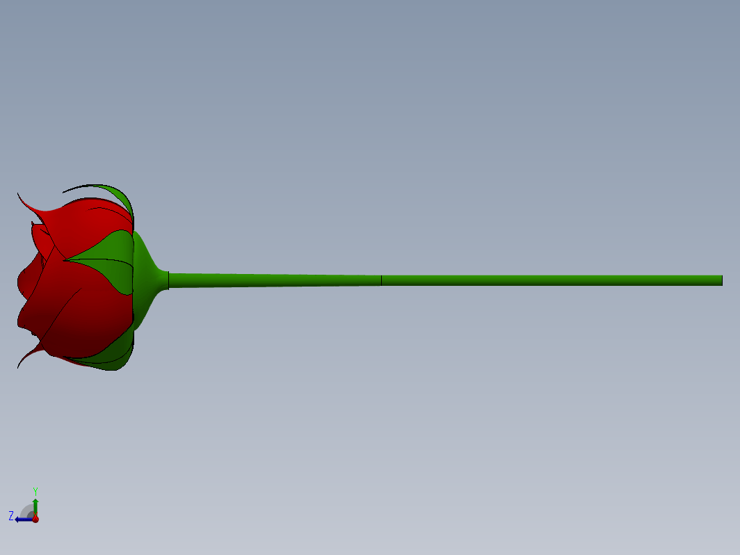 一只Rose玫瑰花3D