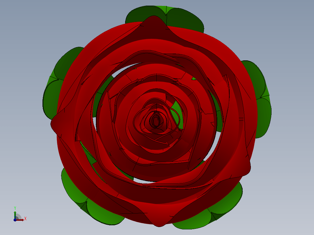 一只Rose玫瑰花3D