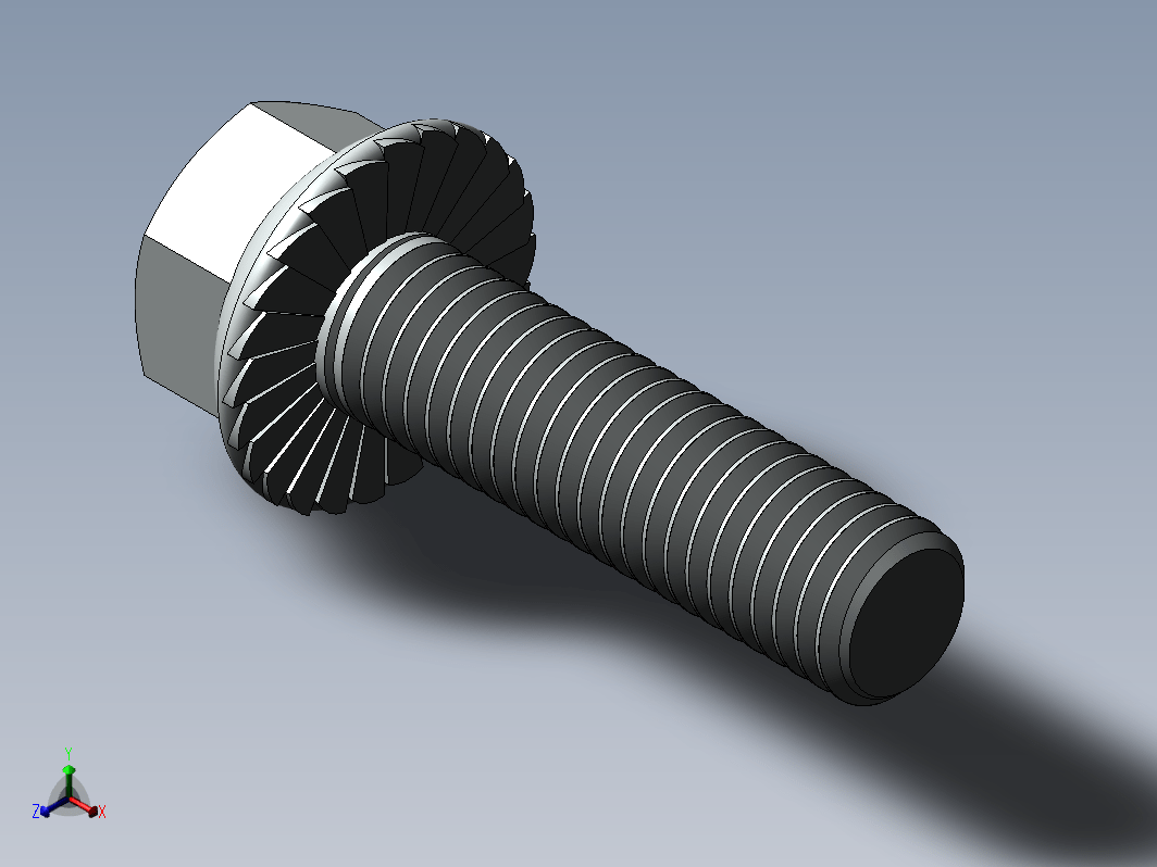 锯齿状六角法兰头螺栓_bolt