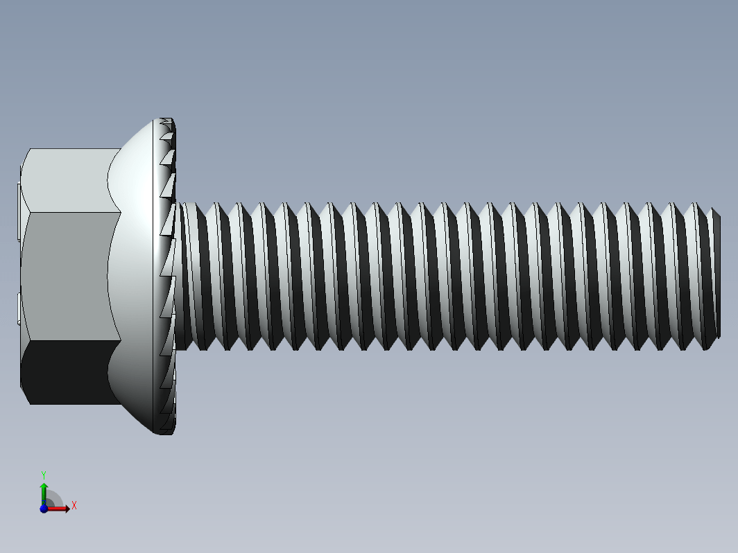 锯齿状六角法兰头螺栓_bolt