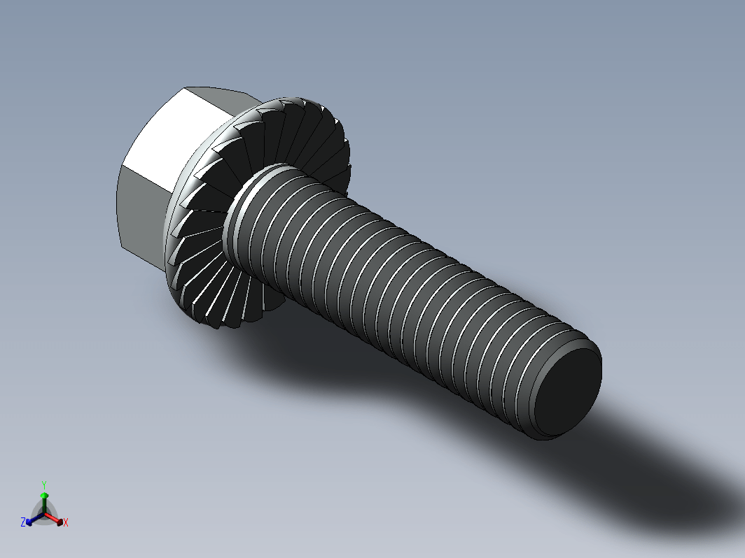 锯齿状六角法兰头螺栓_bolt