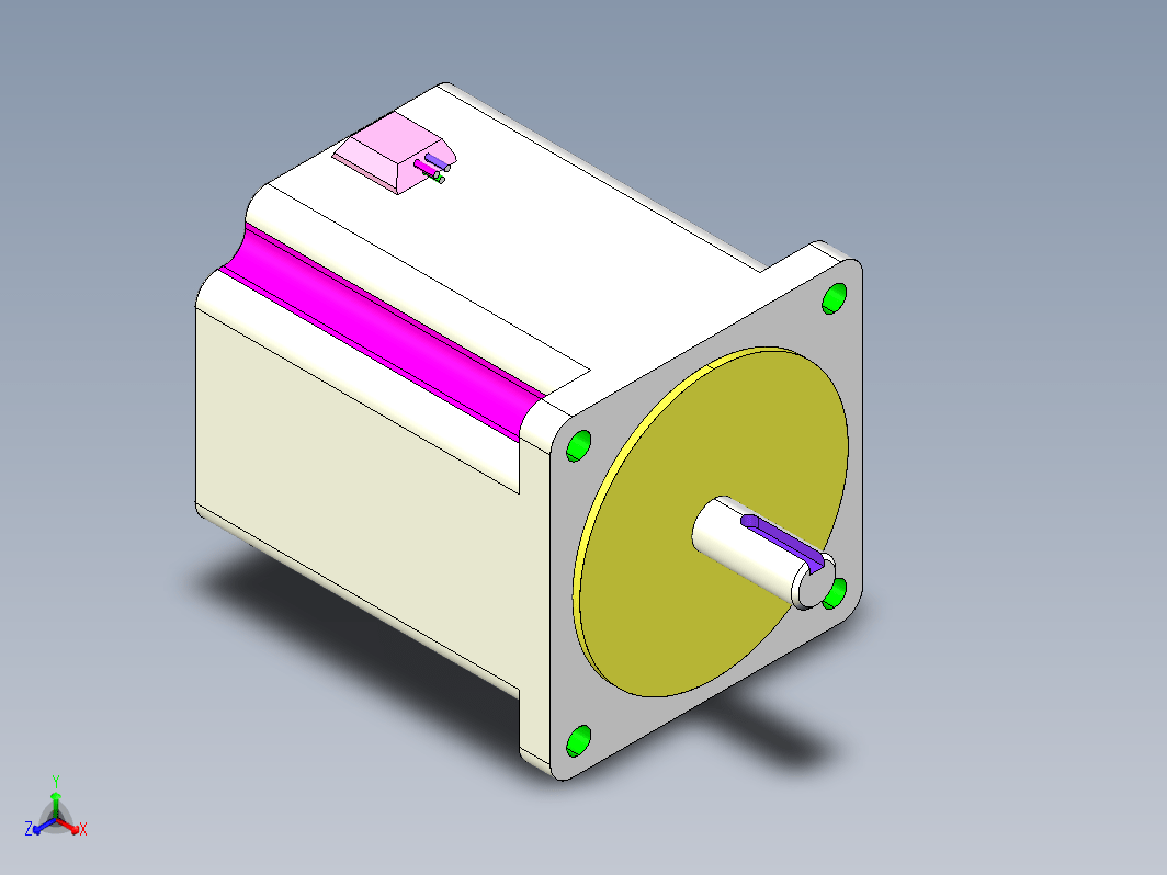 YK397A  86mm三相步进电机（3D）