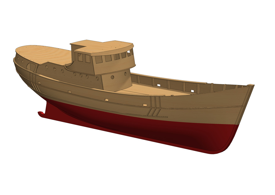 简易渔船模型