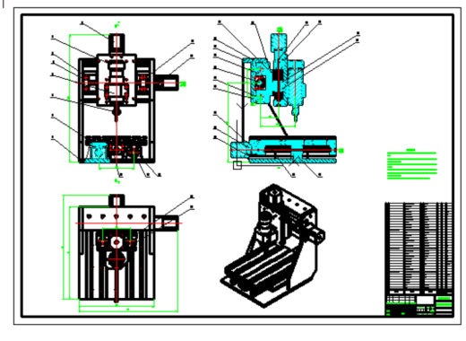 激光切割机结构设计三维SW2020带参+CAD+说明书缩略图