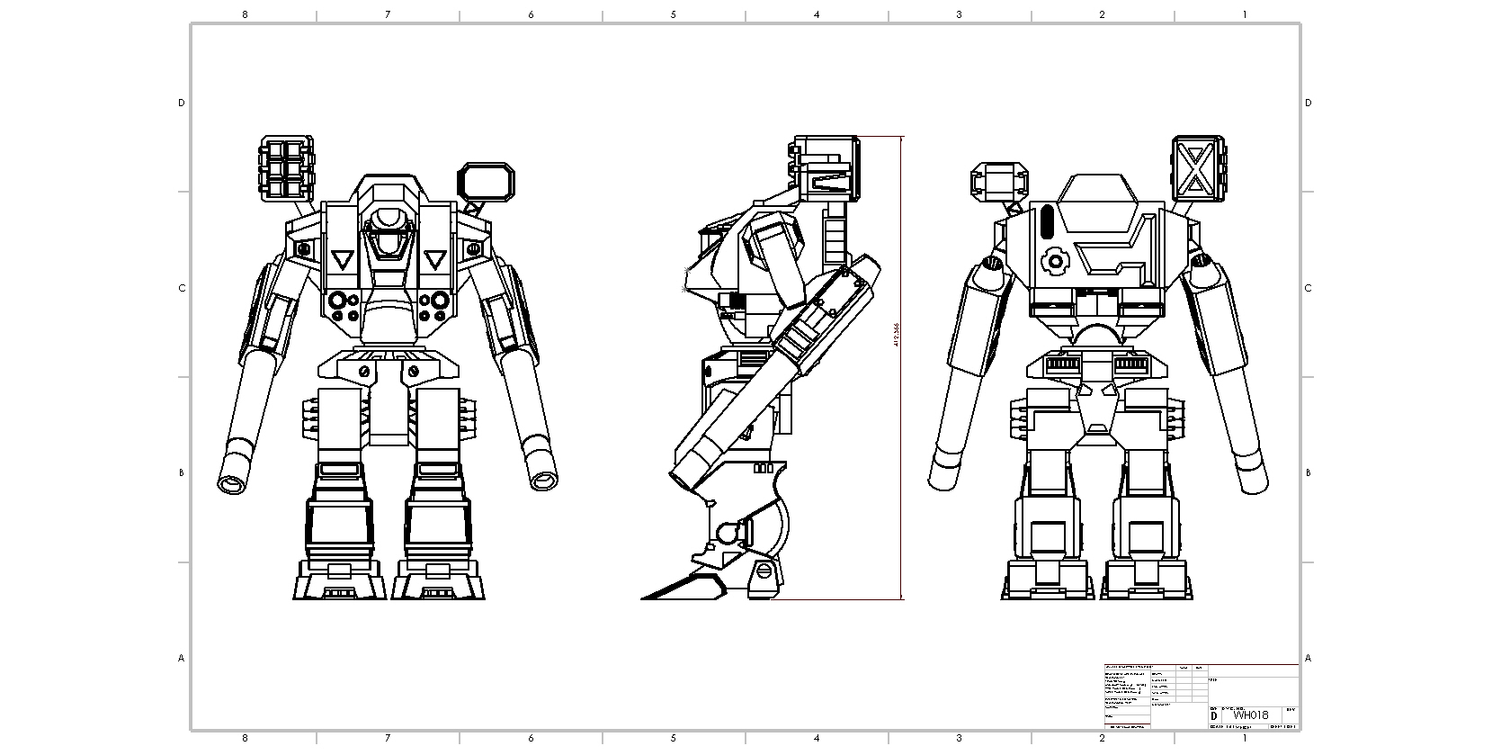 战斗机器人玩具模型 War Hammer Battle Mech