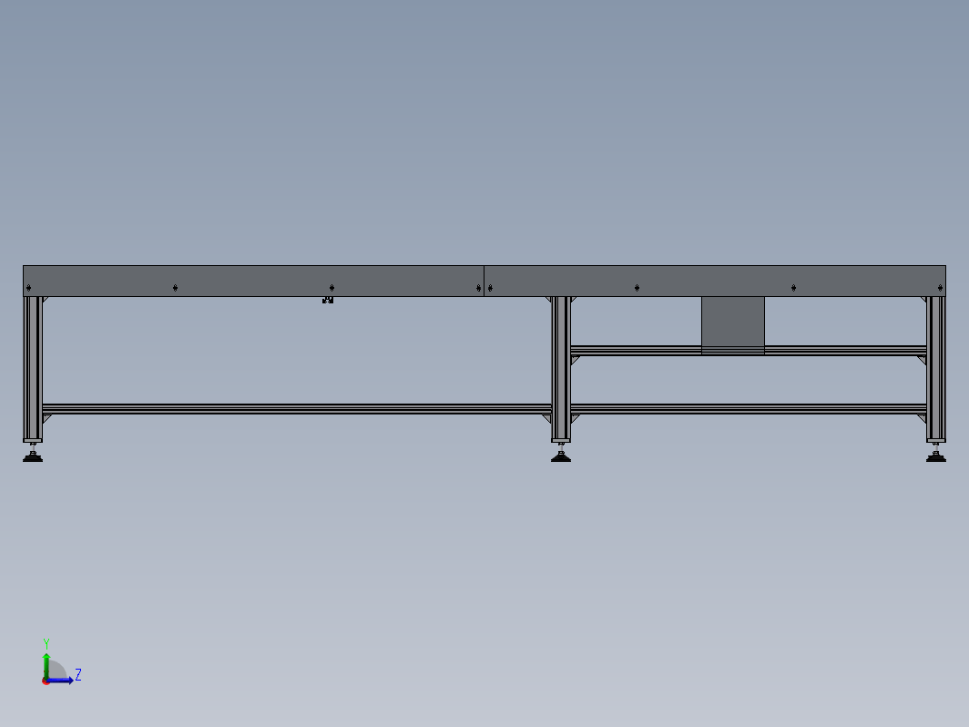 Solidworks滚筒输送机3D模型图纸