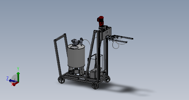 树干涂白机结构设计三维SW2015带参+CAD+说明