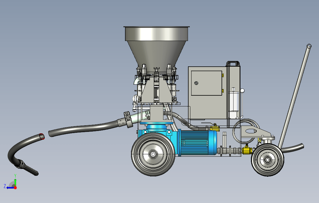 1049耐火水泥泵喷浆机UG设计