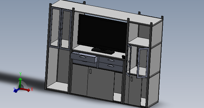 K9890-电视柜模型