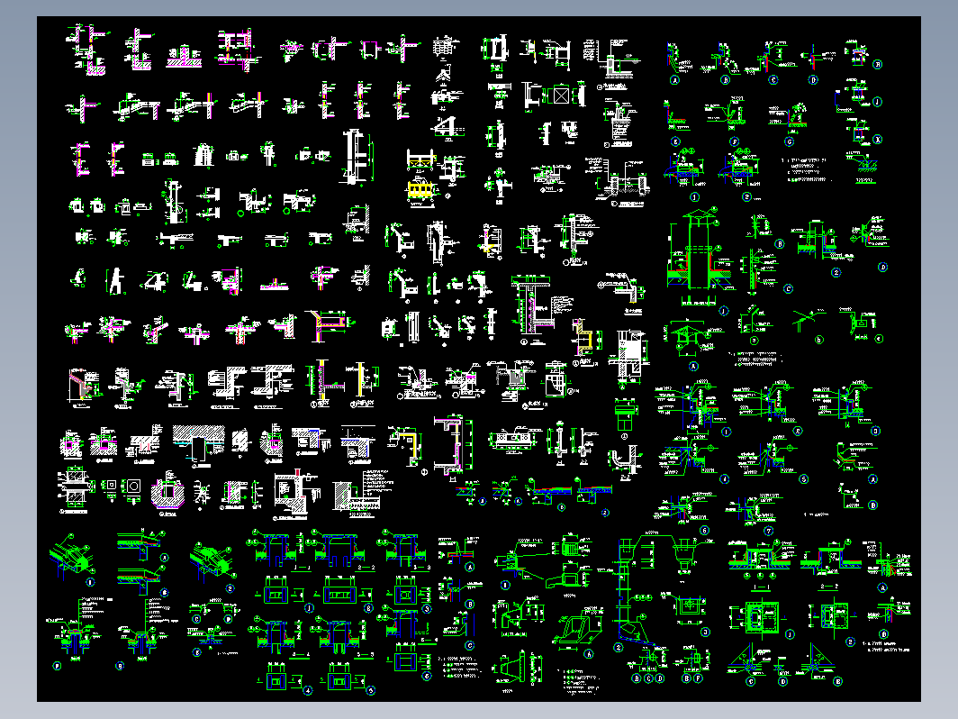 多种建筑节点CAD设计施工详图汇建筑节点CAD设详图
