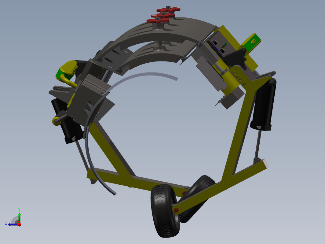 树木修剪装置伐树机及三维SW2016带参+CAD+说明书