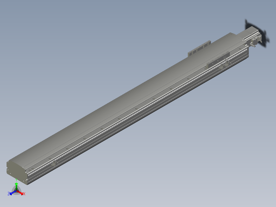 2019 新款120mm宽度双导轨单轴精密直线模组模型.120BS.L1000.400W.3D