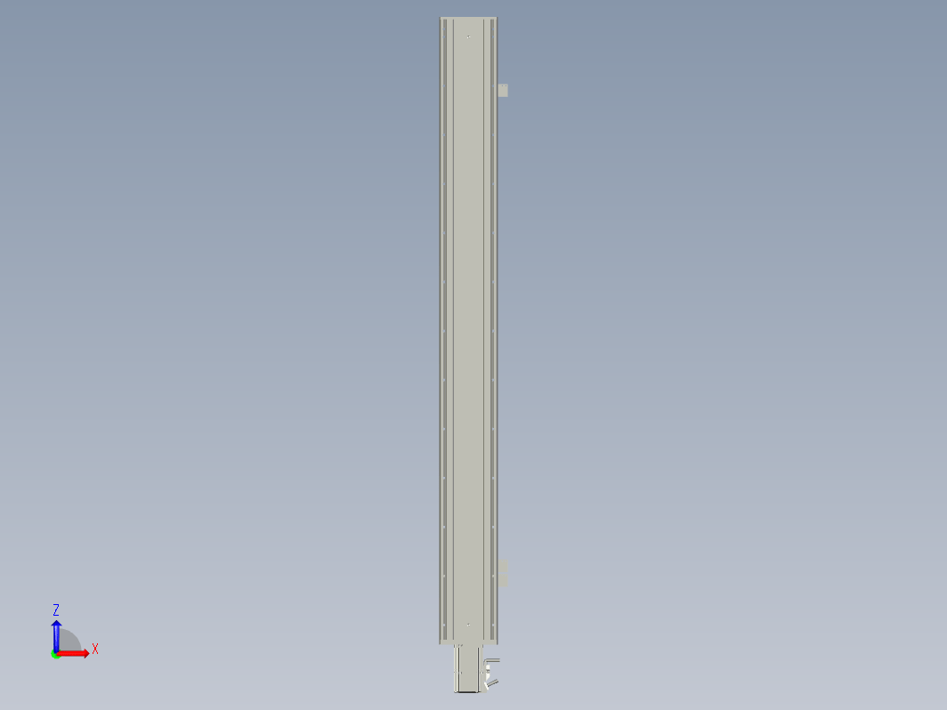 2019 新款120mm宽度双导轨单轴精密直线模组模型.120BS.L1000.400W.3D