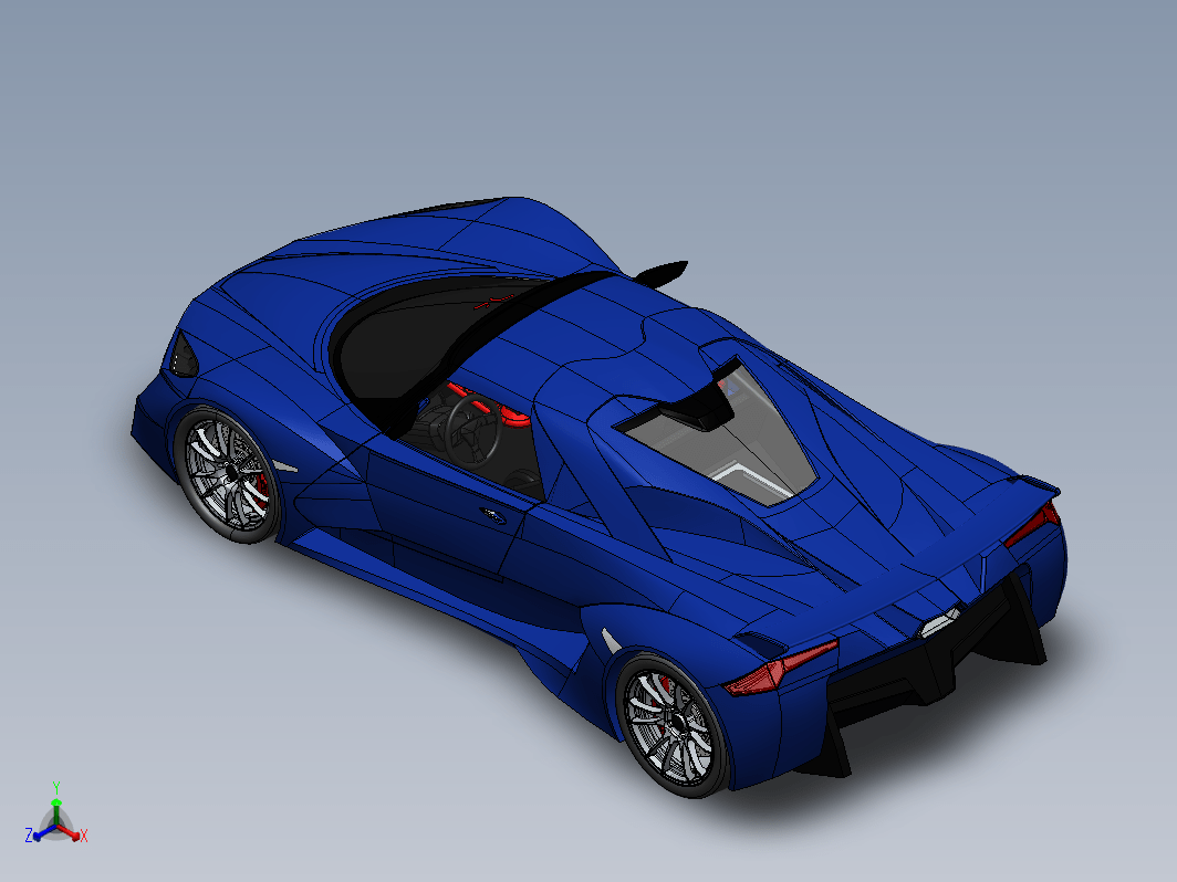 概念跑车设计三维model 2_convertible