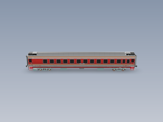 25G型硬座客车火车三维模型