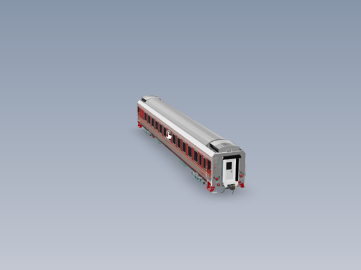 25G型硬座客车火车三维模型缩略图