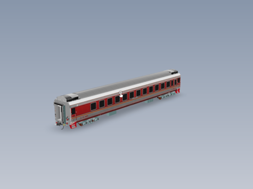 25G型硬座客车火车三维模型缩略图