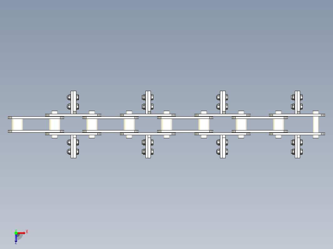 带翼板链条 输送链 ГОСТ 588-81  DIN 8167 带附件和链轮