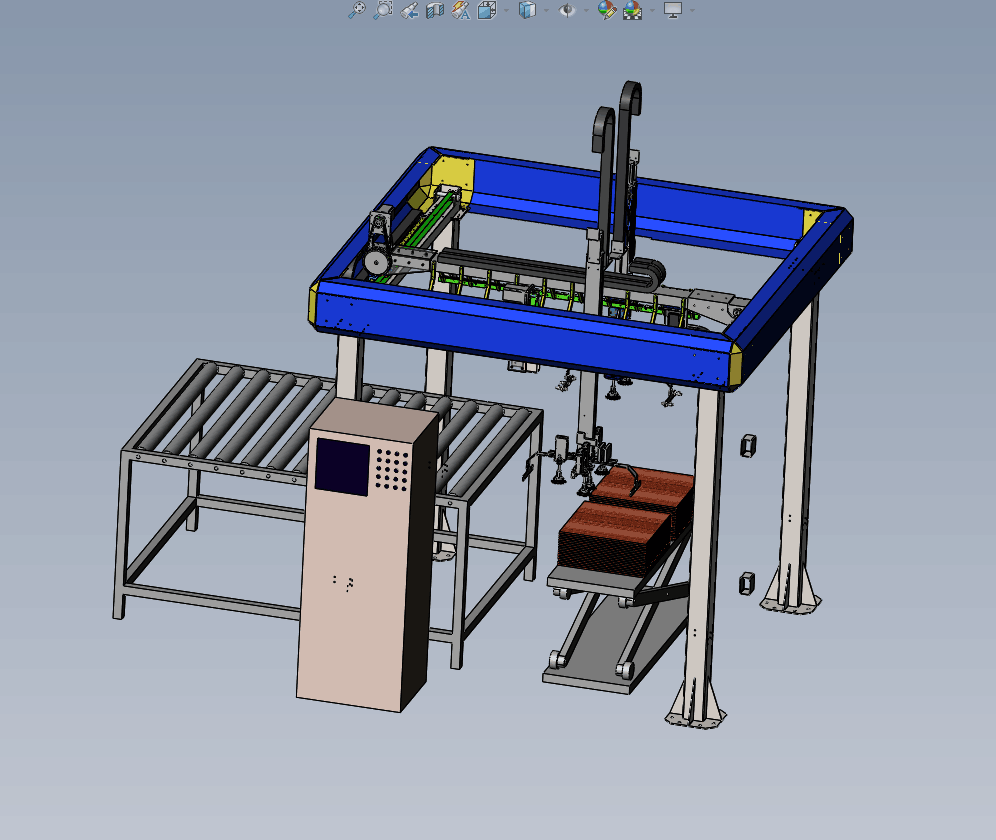 木板上料机3D模型