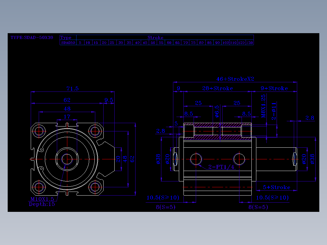 SDA气缸 83-SDAD-50-BZN