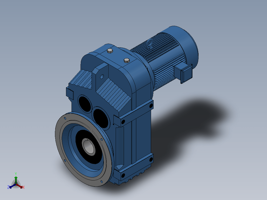 FAF127 B5法兰空心轴安装平行轴-斜齿轮减速电机[FAF127-70.07Y15.0-4P-M1-J1]