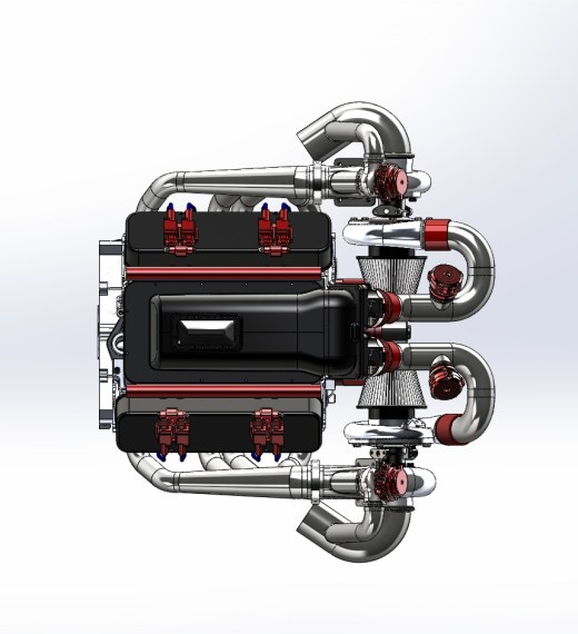双涡轮发动机 Twin Turbo Small Block Chevy