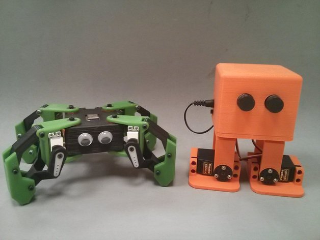 小巧的四足行走机器人小玩具3D打印图纸 STL格式 附开源控制代码