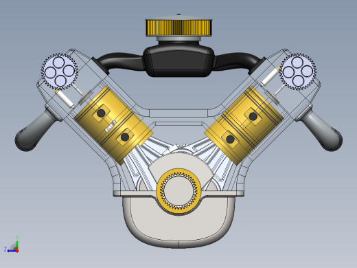 V8 engine发动机简易演示结构3D图缩略图