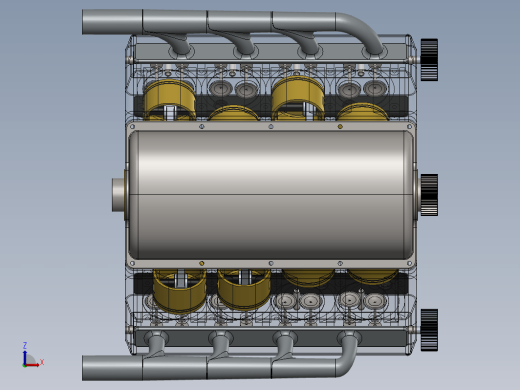 V8 engine发动机简易演示结构3D图缩略图