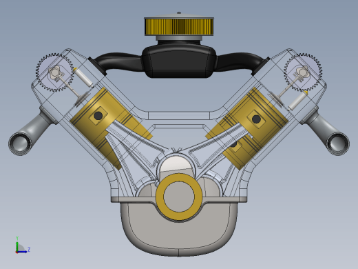 V8 engine发动机简易演示结构3D图缩略图
