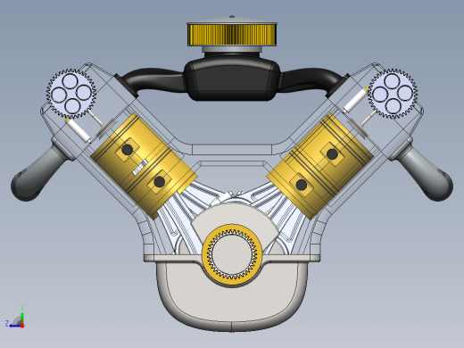 V8 engine发动机简易演示结构3D图缩略图