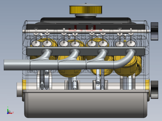 V8 engine发动机简易演示结构3D图缩略图
